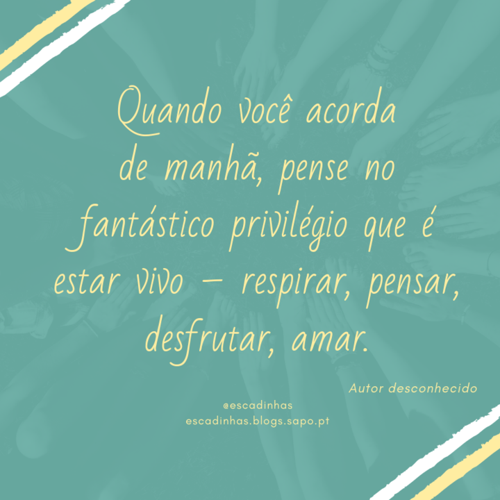 Quando você acorda de manhã, pense no fantástic