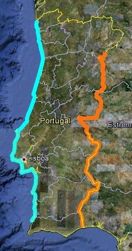 Fronteira de Portugal já percorrida