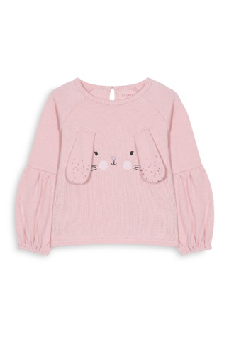 Kimball-0798501-BG novelty rabbit crew pink,Grade 