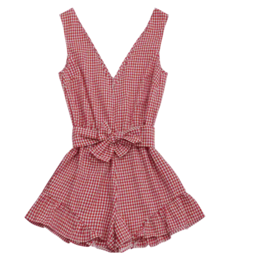 Checked Plunge Romper.png