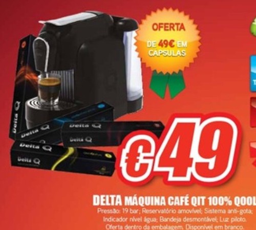 Máquina Café Cápsulas DeltaQ com Oferta do seu valor em Café