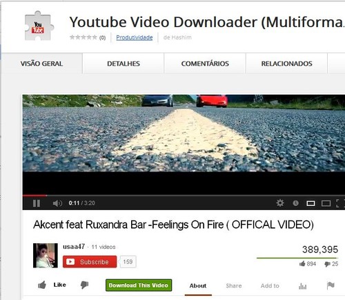 baixar videos youtube google chrome