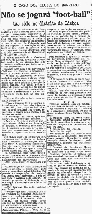 1933-34-2)19 outubro 1933-caso luso e barreirense.