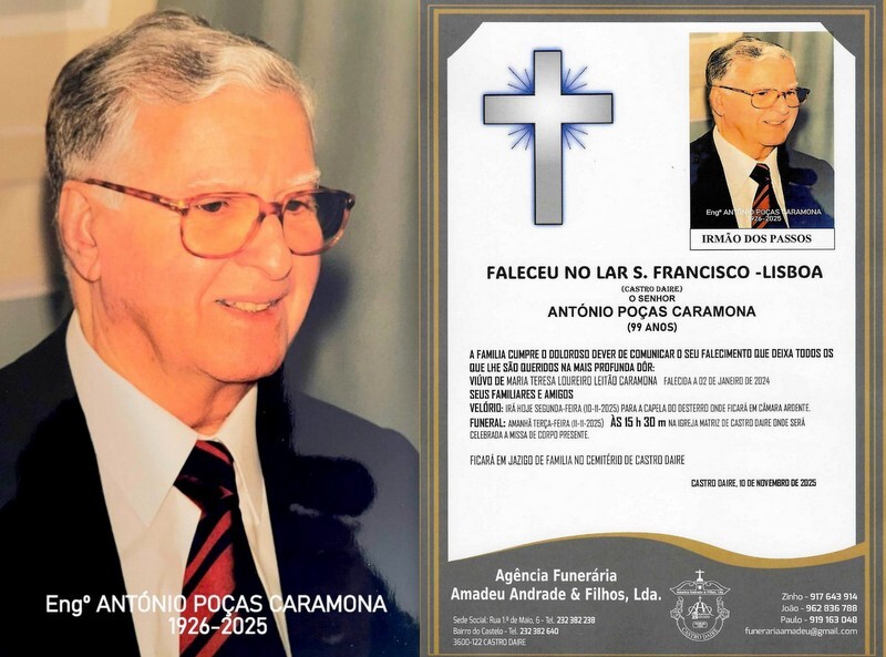 FOTO RIP DE ANTÓNIO POÇAS CARAMONA-99 ANOS (CAST