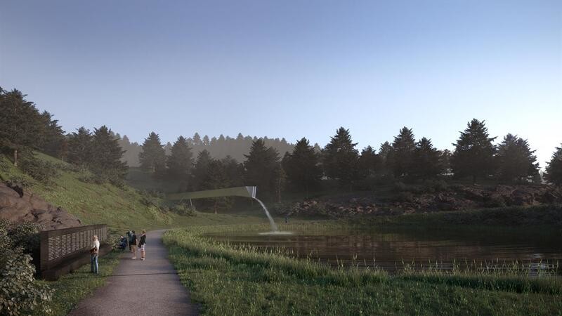 Lago artificial em Pedrógão Grande