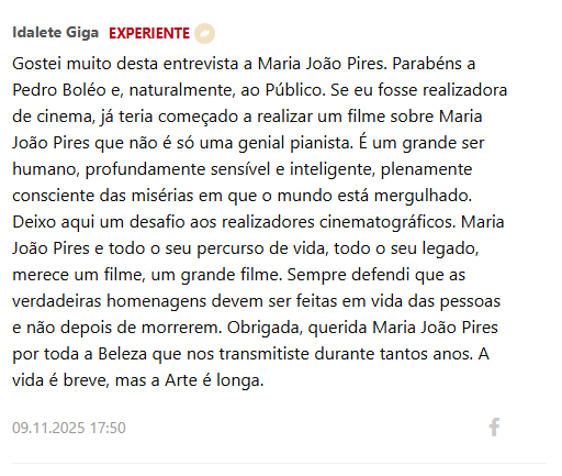 Comentátrioo de Idale teao texto de Maria João.P
