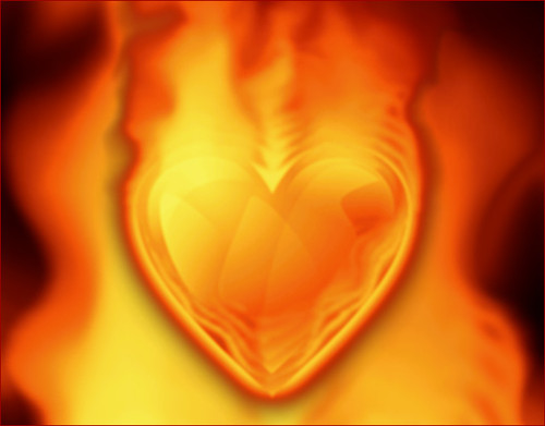 coração ardente screensaver protector de écrã