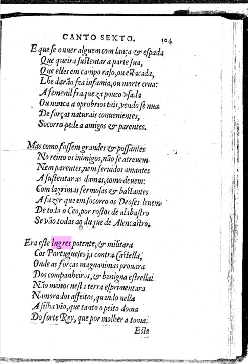 Fac-símile de OS LUSÍADAS, com destaque para o Canto Sexto. Para ter acesso ao documento na íntegra, clique sobre a imagem.