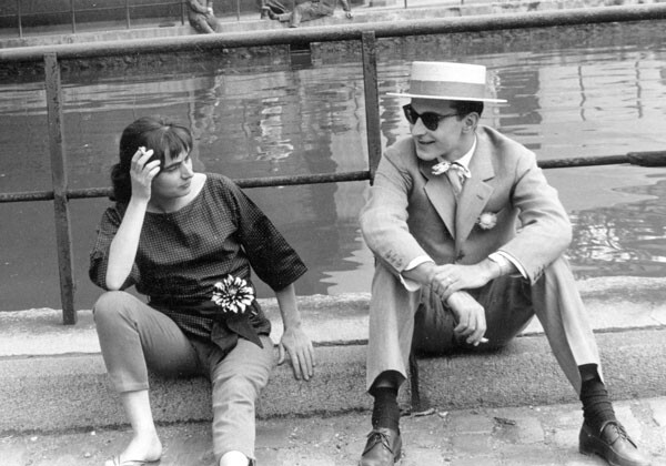 Agnès-Varda-and-Jean-Luc-Godard-on-the-set-of-Cl