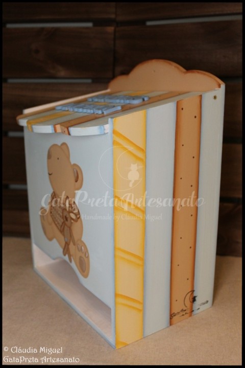 Fraldário, cesta, caixa toalhitas I Love My BearI