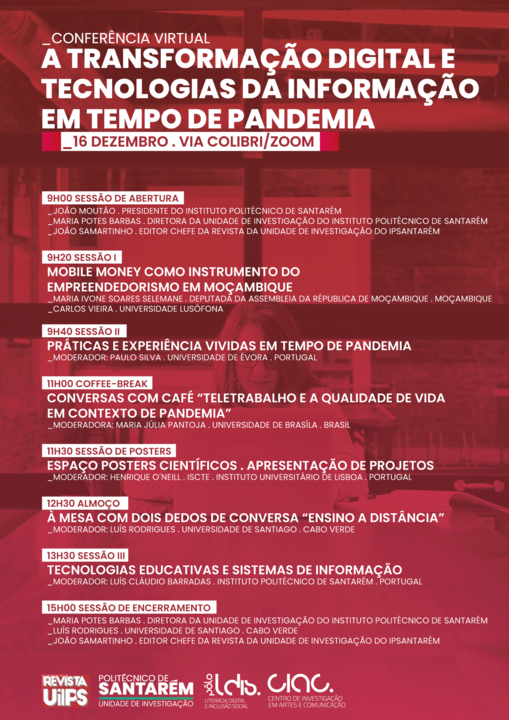 Cartaz Conferência Transformação Digital IPSant