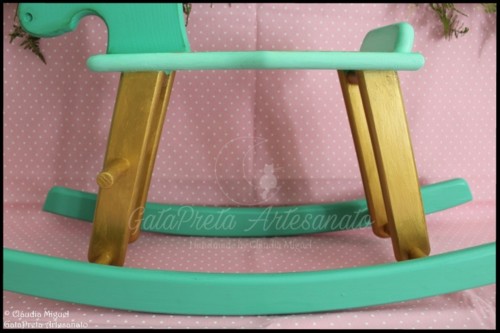 Cavalo de baloiço, tela e placa porta Tree Fairie