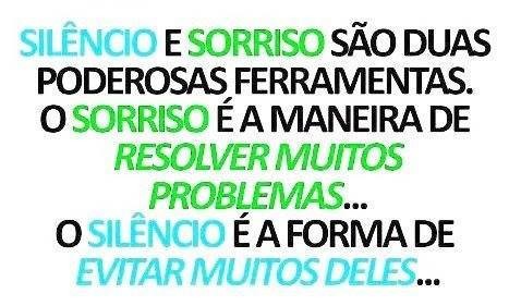 Silêncio e sorriso