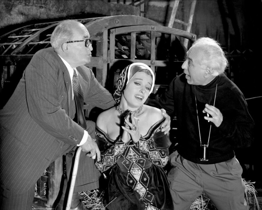 Silvana Pampanini, unknown and director Abel Gance