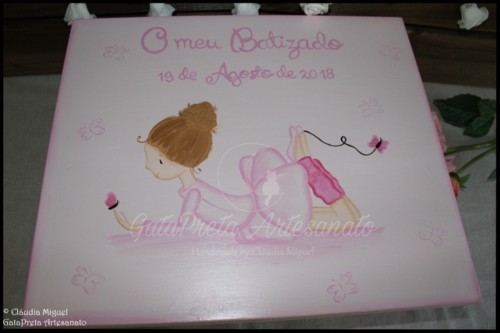 Caixa grande batizado e lembranças Bailarinda adm