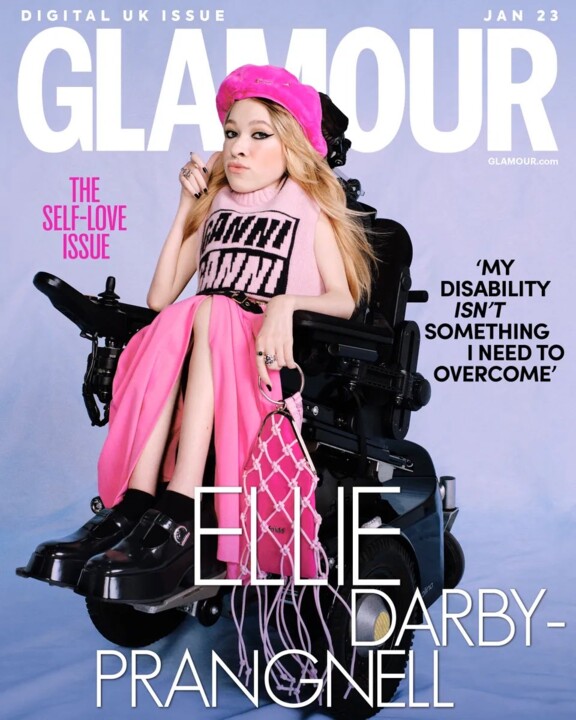 Ellie Darby-Prangnell na capa da Glamour UK, digit
