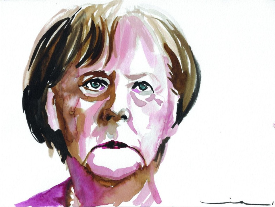 Angela Merkel - Aguarela sobre Papel-32x24  2.jpg