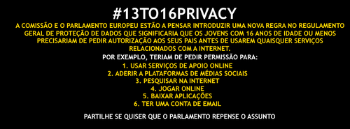 #13TO16PRIVACY #13TO16PRIVACY