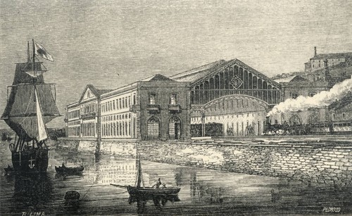 Estação de Santa Apolónia - Desenho, 1865