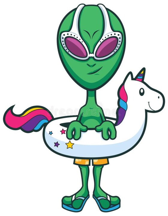 alien-unicorn-swim-ring-vector-cartoon-illustratio