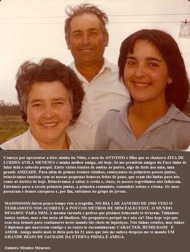 Texto de Zulmira Mendes Meneses, a prima