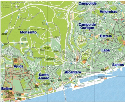 Mapas de Portugal, Mapa de Lisboa