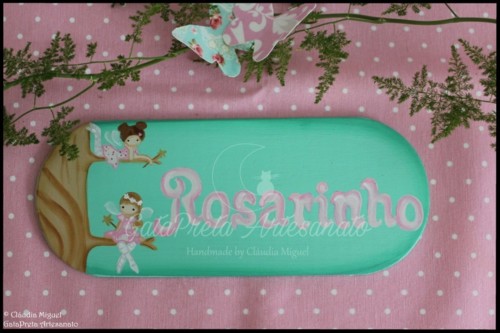 Cavalo de baloiço, tela e placa porta Tree Fairie