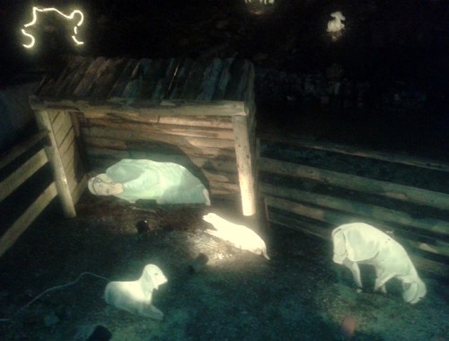 No tradicional presépio das Furnas...