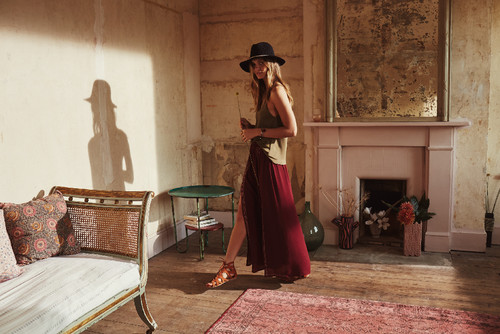 Primark Panama Hat E8, Suedette Cami E8, Maxi Skir Primark Panama Hat E8, Suedette Cami E8, Maxi Skir