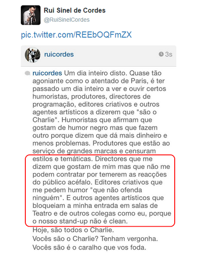 Rui Sinel de Cordes - Twitter