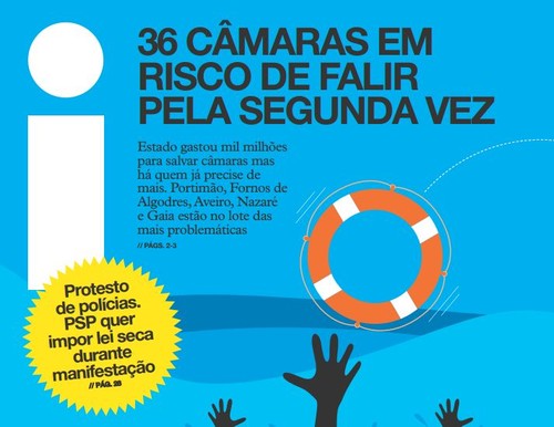 Recorte da capa do jornal i de 5 de março de 2014