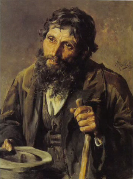 166 - 2 Arte Pintura António Ramalho Mendigo 1896