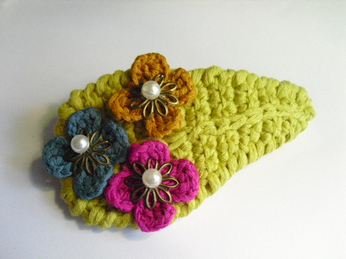 Gancho para o cabelo em crochet