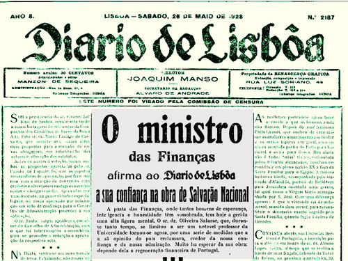 Diario de Lisbôa, nº 2187, 26/V/928