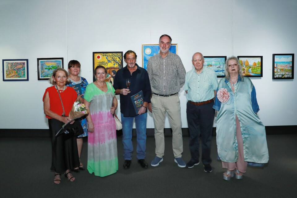 Pedro Lima de Carvalho com alguns dos artistas par