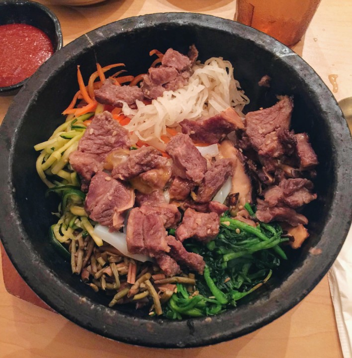 Bibimbap em Koreatown