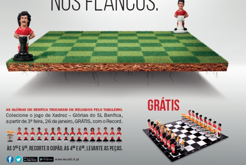 Jogo de Xadrez - SL Benfica Grátis com o Record - Tralhas Grátis