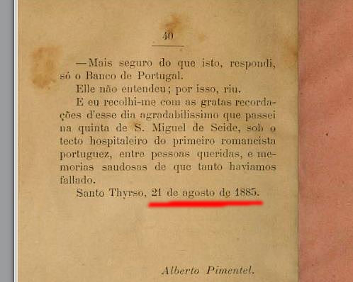Uma visita ao primeiro excritor portuguez... (A.Pimentel, Porto, Lopes & C.ª, 1885)