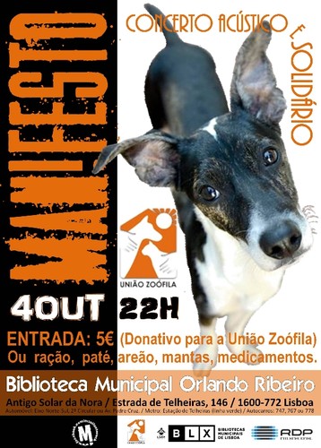 MANIFESTO - 4 Out - Concerto Solidário - Dia Mundial do Animal [