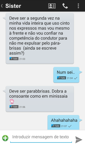 SMS Parabbrisas - Maria das Palavras