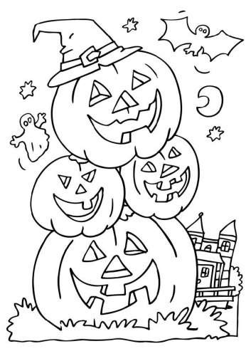 Desenhos de Halloween para desenhar e colorir