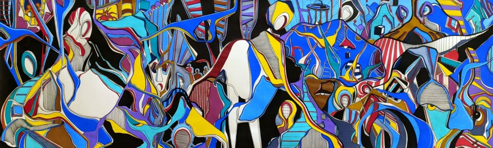 É A VIDA 15 Técnica mista sobre papel cenário 1