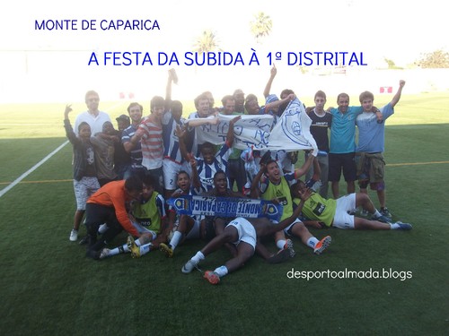 A festa da subida dos jogadores do Monte de caparica