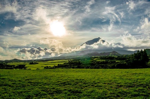O Planalto Central, na ilha do Pico...