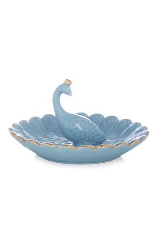 kimball-0985801-peacock trinket dish green, grade 