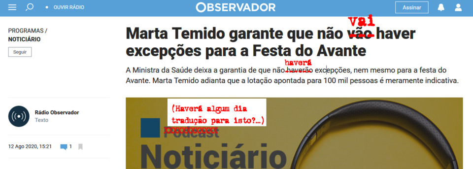«Marta Temido garante que não vão haver excepções para a Festa do Avante», Observidor [isso mesmo], 12/VIII/20