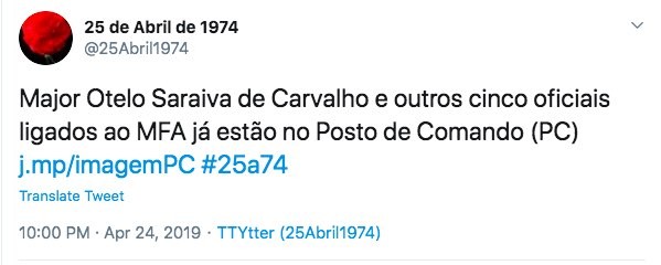 25 de Abril de 1974 on Twitter_ _Major Otelo Sarai