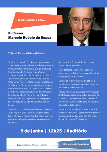 Cartaz  Professor Marcelo Rebelo de Sousa  - 5 jun