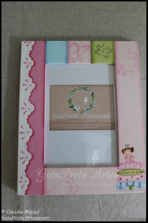 Caixa grande de batizado e moldura Princesa e a Er