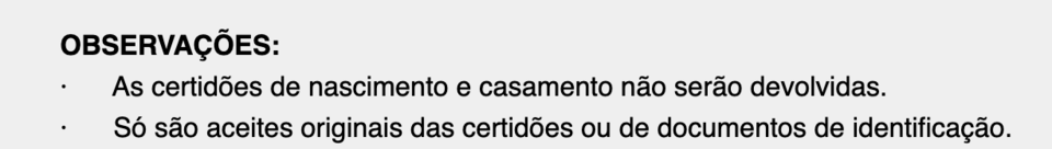 Os requisitos do consulado